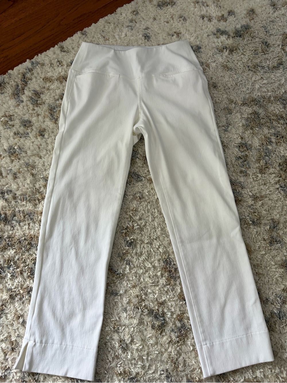 J. Jill White Straight-Leg Stretch Pants